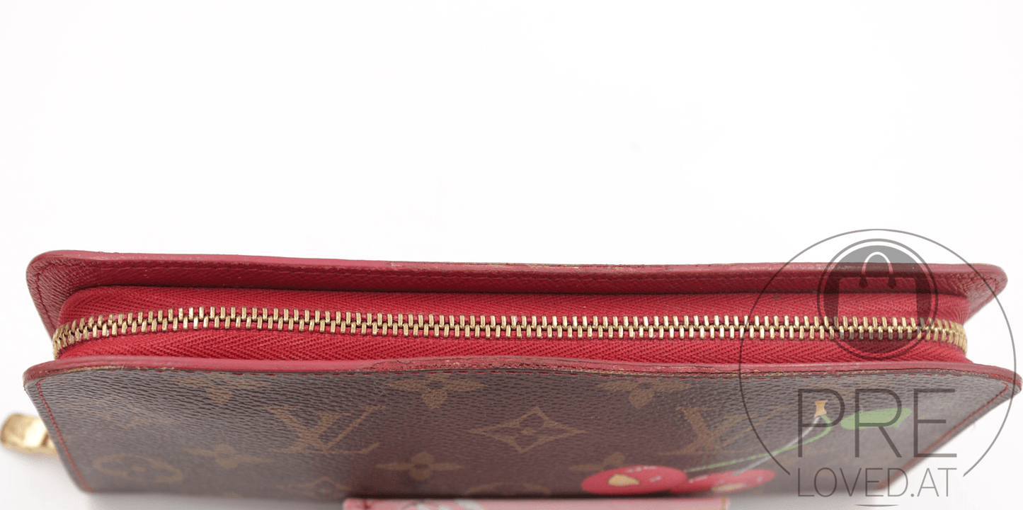 Limitiertes Murakami Zippy Long Wallet Cherry Portemonaie - Pre-Loved