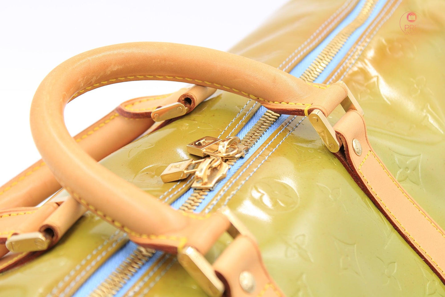 Keepall 45 Monogram Vernis Mercer Gelb - Pre-Loved.at