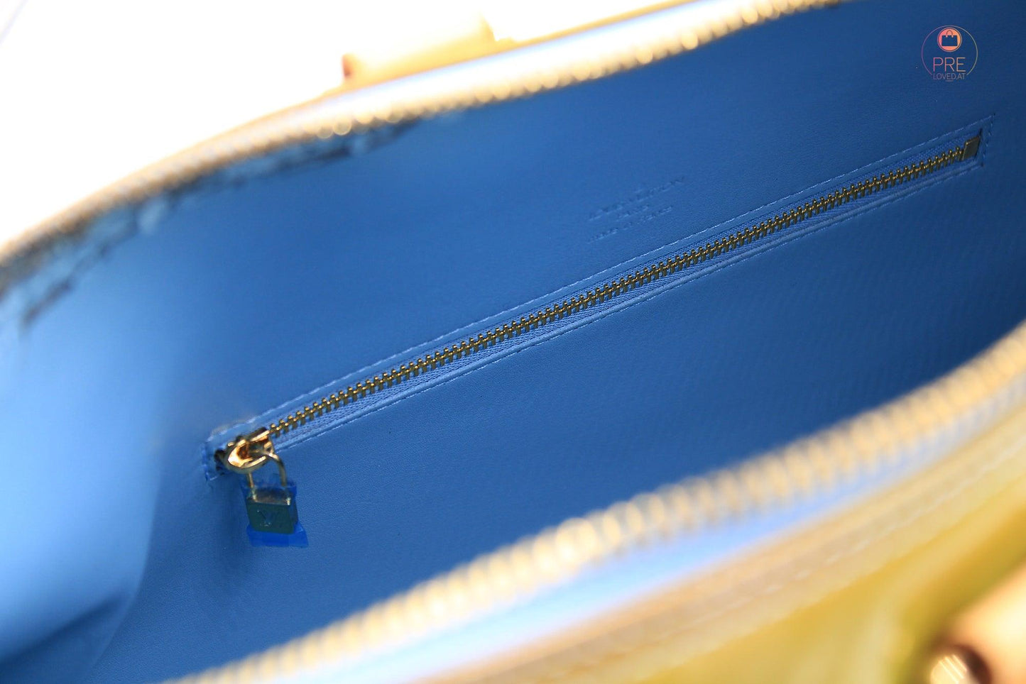 Keepall 45 Monogram Vernis Mercer Gelb - Pre-Loved.at