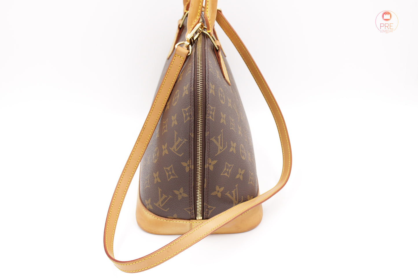 Alma PM Monogram Canvas mit Vachetta Gurt