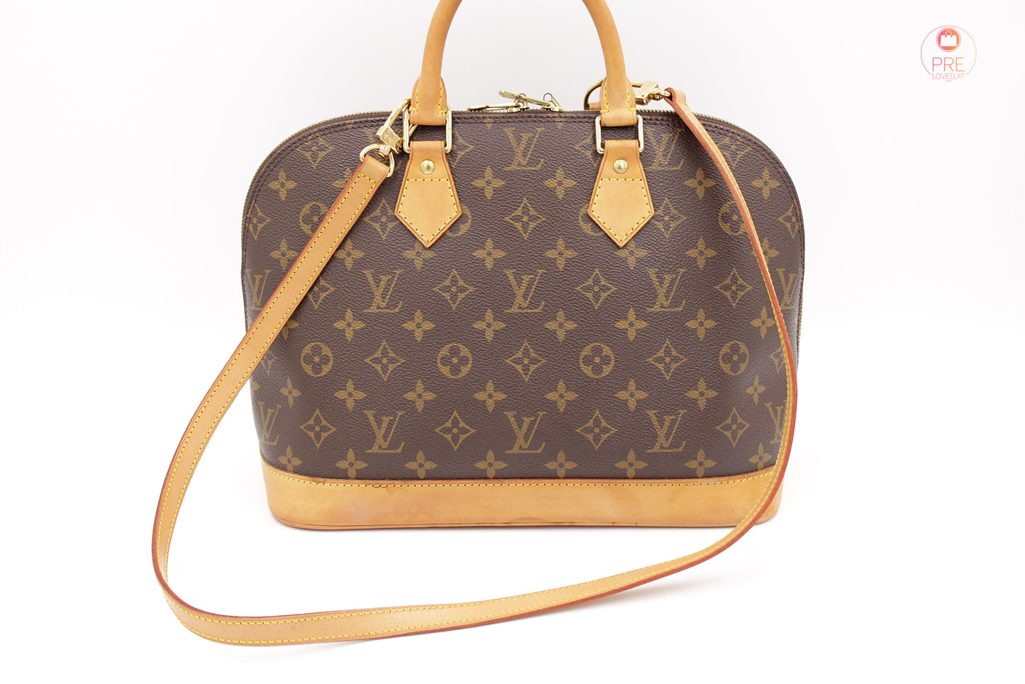 Alma PM Monogram Canvas mit Vachetta Gurt