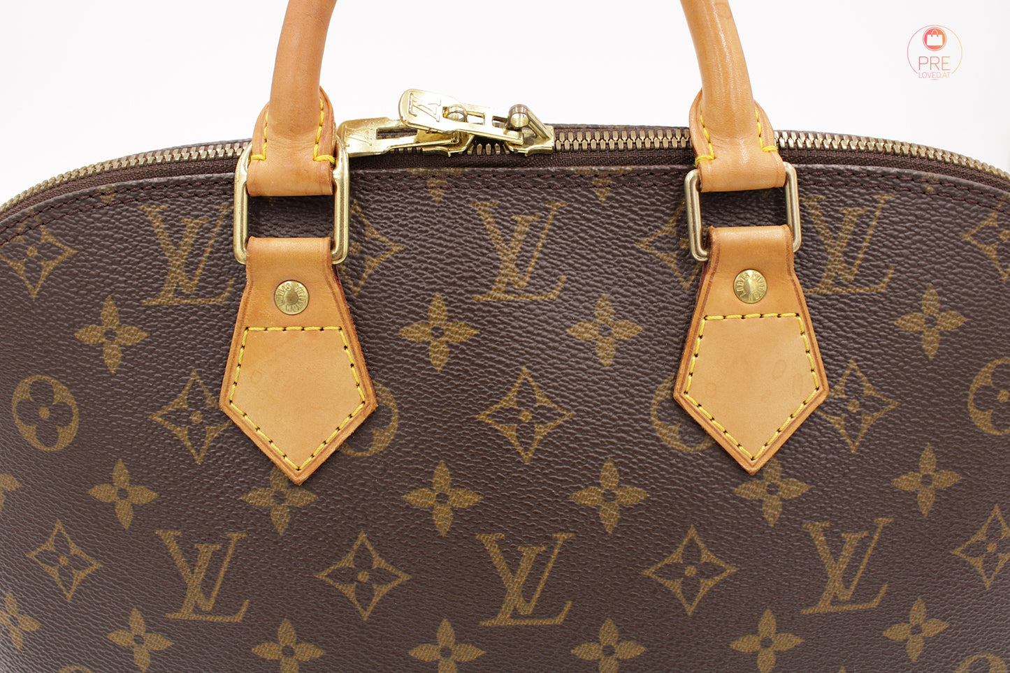 Alma PM Monogram Canvas mit Vachetta Gurt