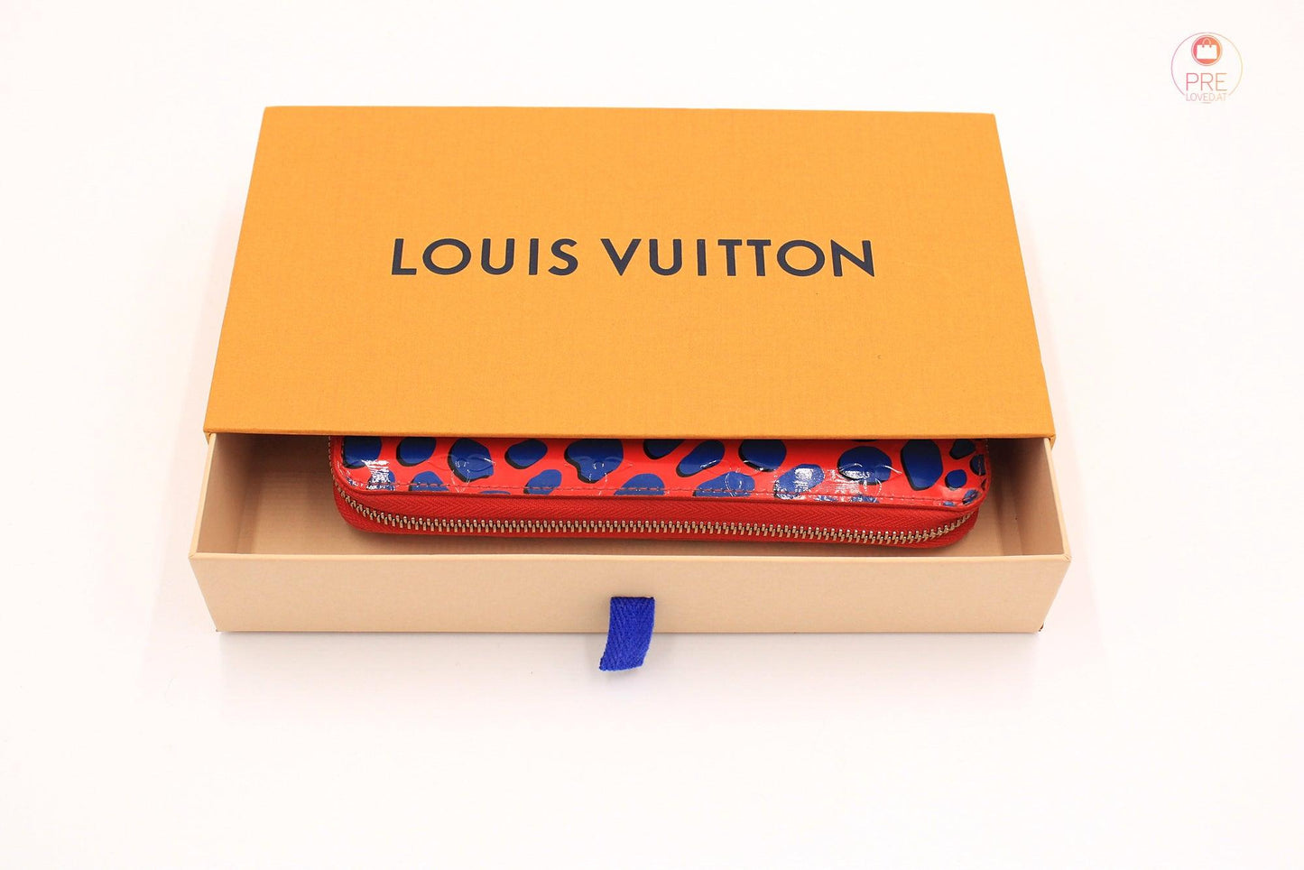 Portefeuille Monogram Vernis Zippy Edition Limitée Jungle Dots Rouge/Bleu