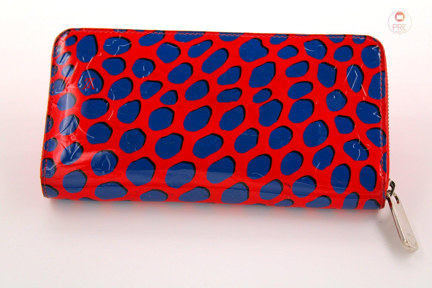 Portefeuille Monogram Vernis Zippy Edition Limitée Jungle Dots Rouge/Bleu