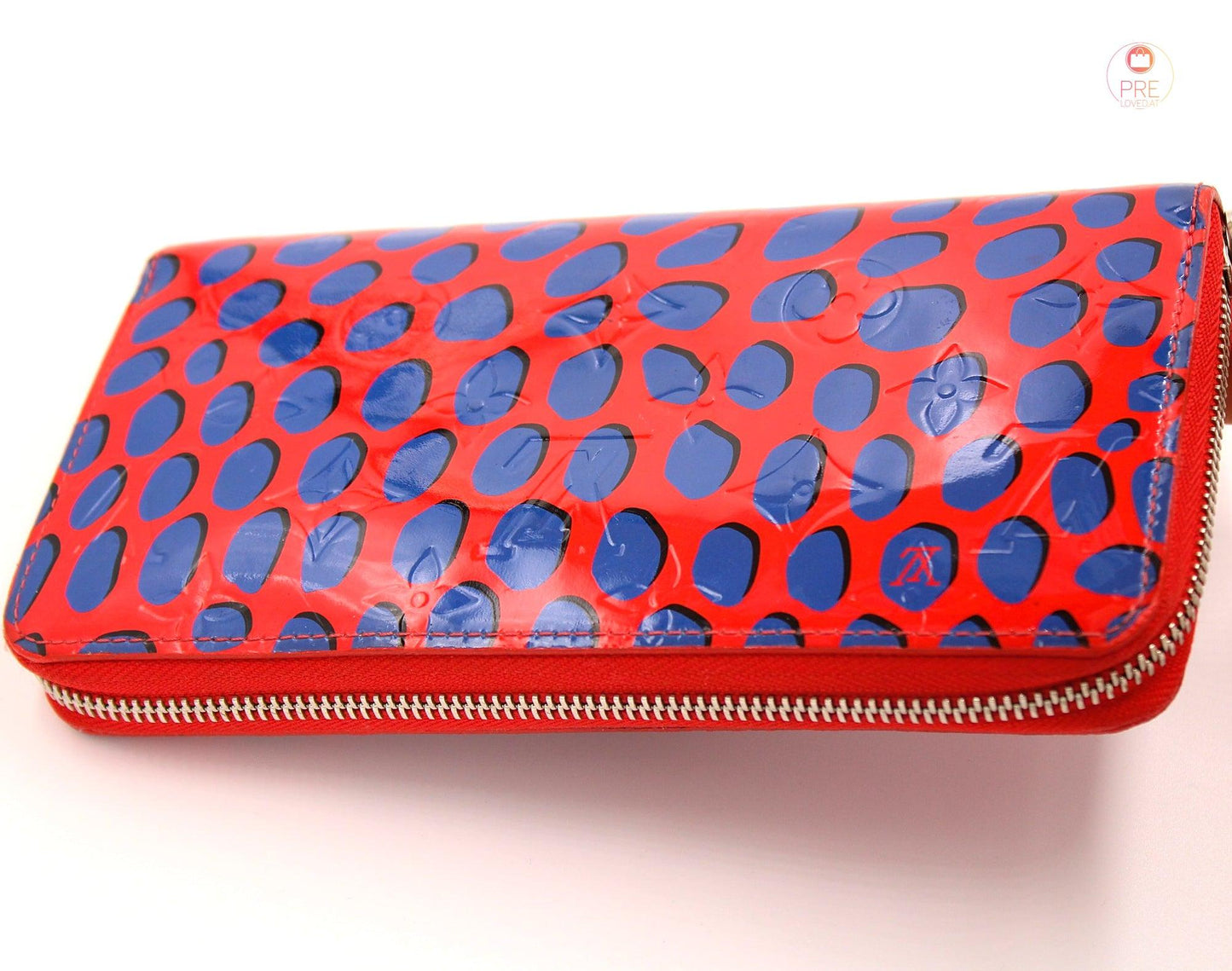 Portefeuille Monogram Vernis Zippy Edition Limitée Jungle Dots Rouge/Bleu