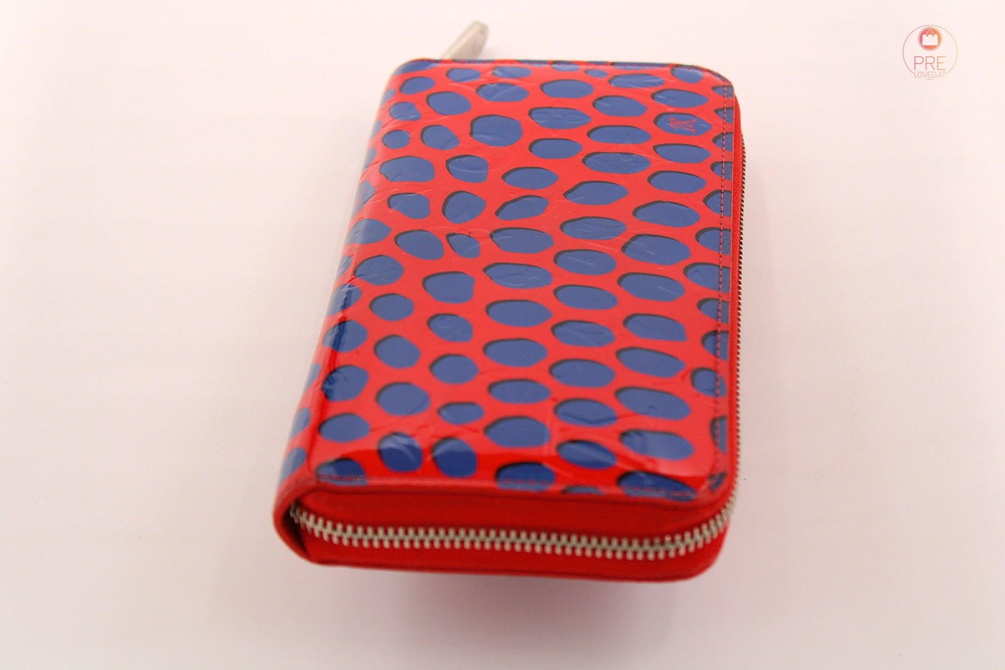 Portefeuille Monogram Vernis Zippy Edition Limitée Jungle Dots Rouge/Bleu